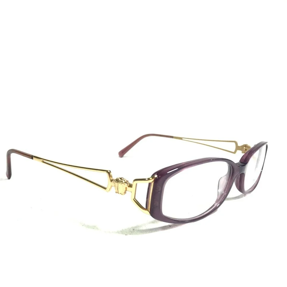 Versace MOD.V82 G52 Eyeglasses Frames Purple Gold Round Oval Full Rim 51-15-130